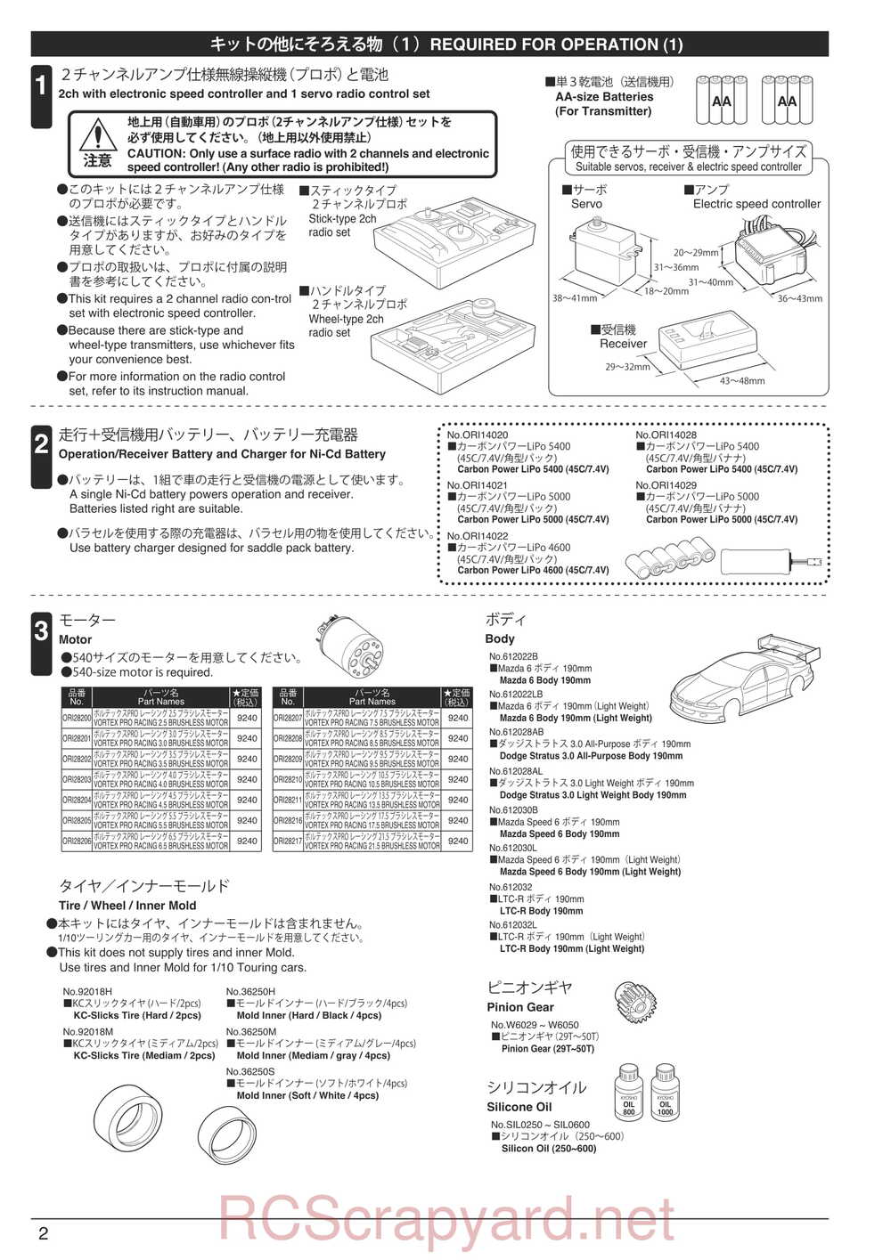 Kyosho - 30024 - TF6 - Manual - Page 02