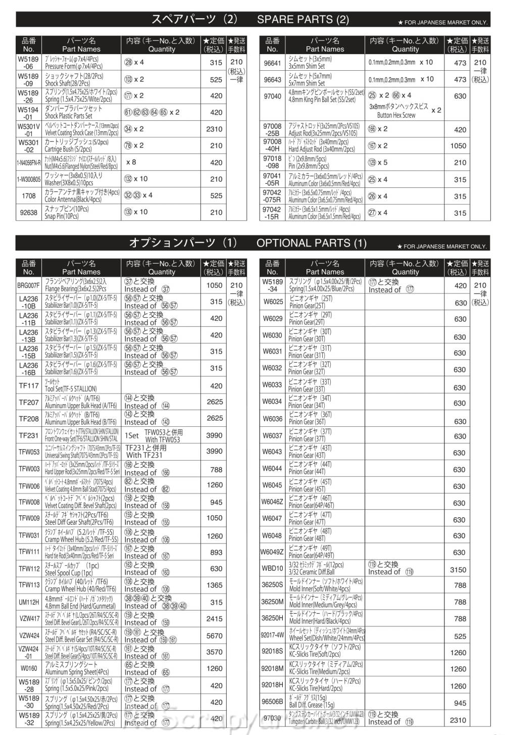 Kyosho - TF-6 SP - 30025 - RC Model Parts