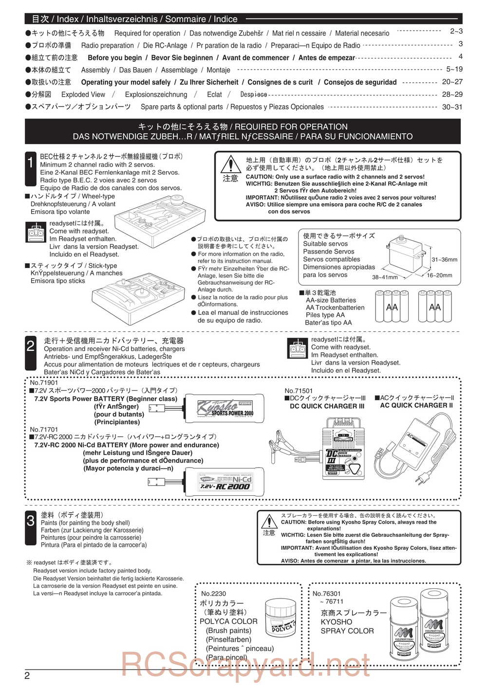 Kyosho - 30072 - EP-Ultima-RB-Racing-Sports - Manual - Page 02
