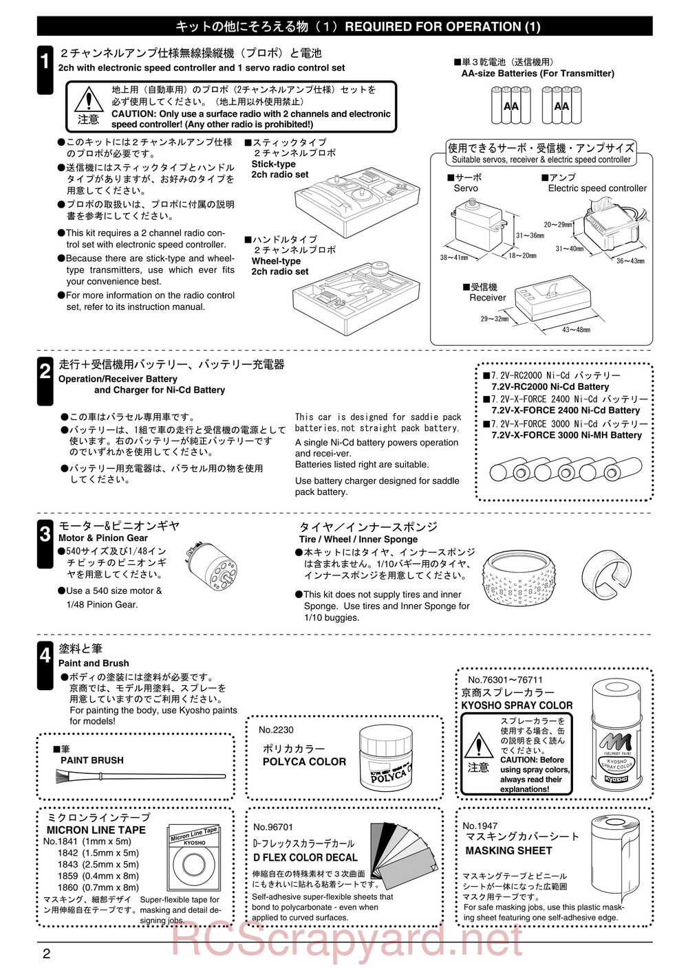 Kyosho - 30075 - Lazer-ZX-S-Evo - Manual - Page 02
