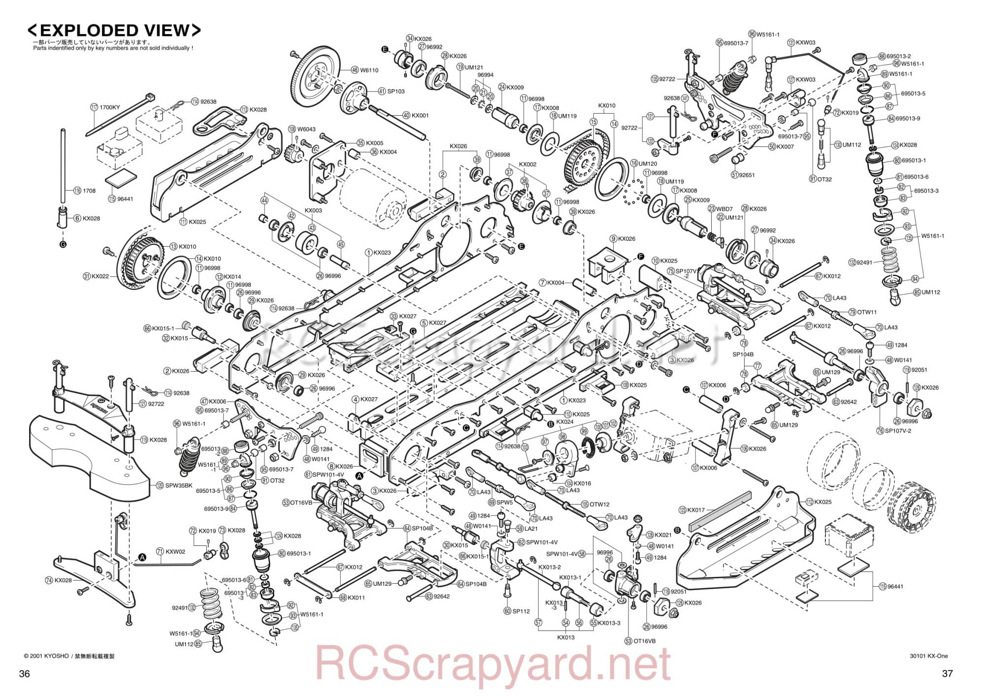 Kyosho - 30101 - KX-One - Manual - Page 36