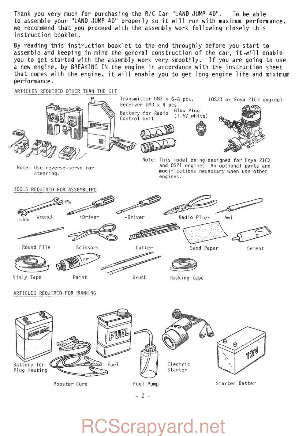 Kyosho - 3011 - Land-Jump 4WD Integra - Manual - Page 02