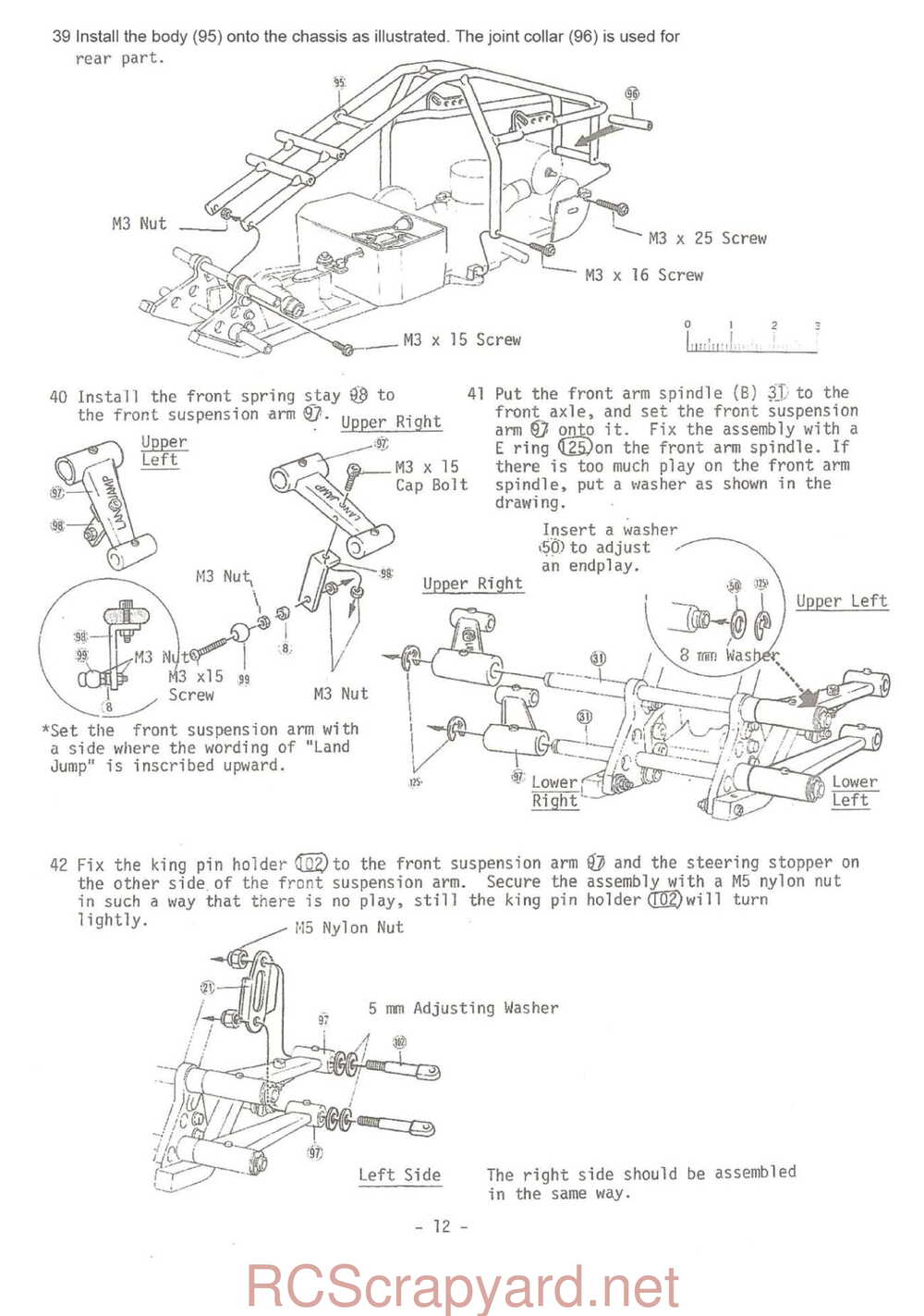 Kyosho - 3011 - Land-Jump 4WD Integra - Manual - Page 12