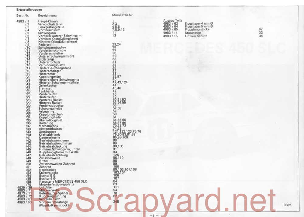 Kyosho - 2396 - 3024 - Graupner - Merc 450 SLC - Manual - Page 10