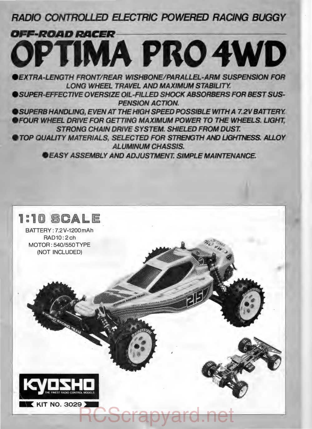 Kyosho - 3029 - Optima-Pro - Manual - Page 01