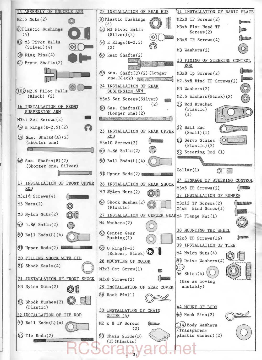 Kyosho - 3029 - Optima-Pro - Manual - Page 37