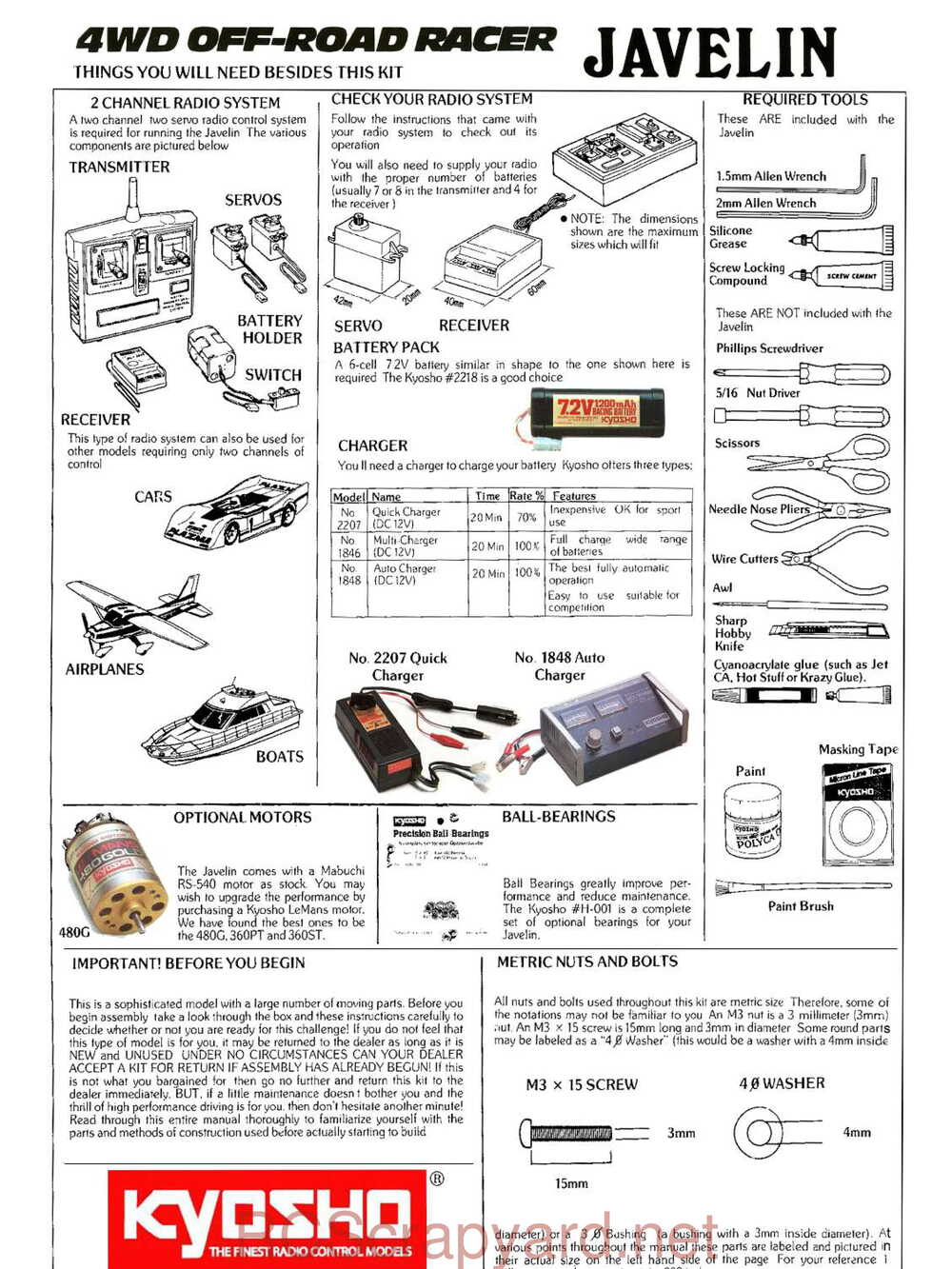 Kyosho - 3031 - Javelin - Manual - Page 02