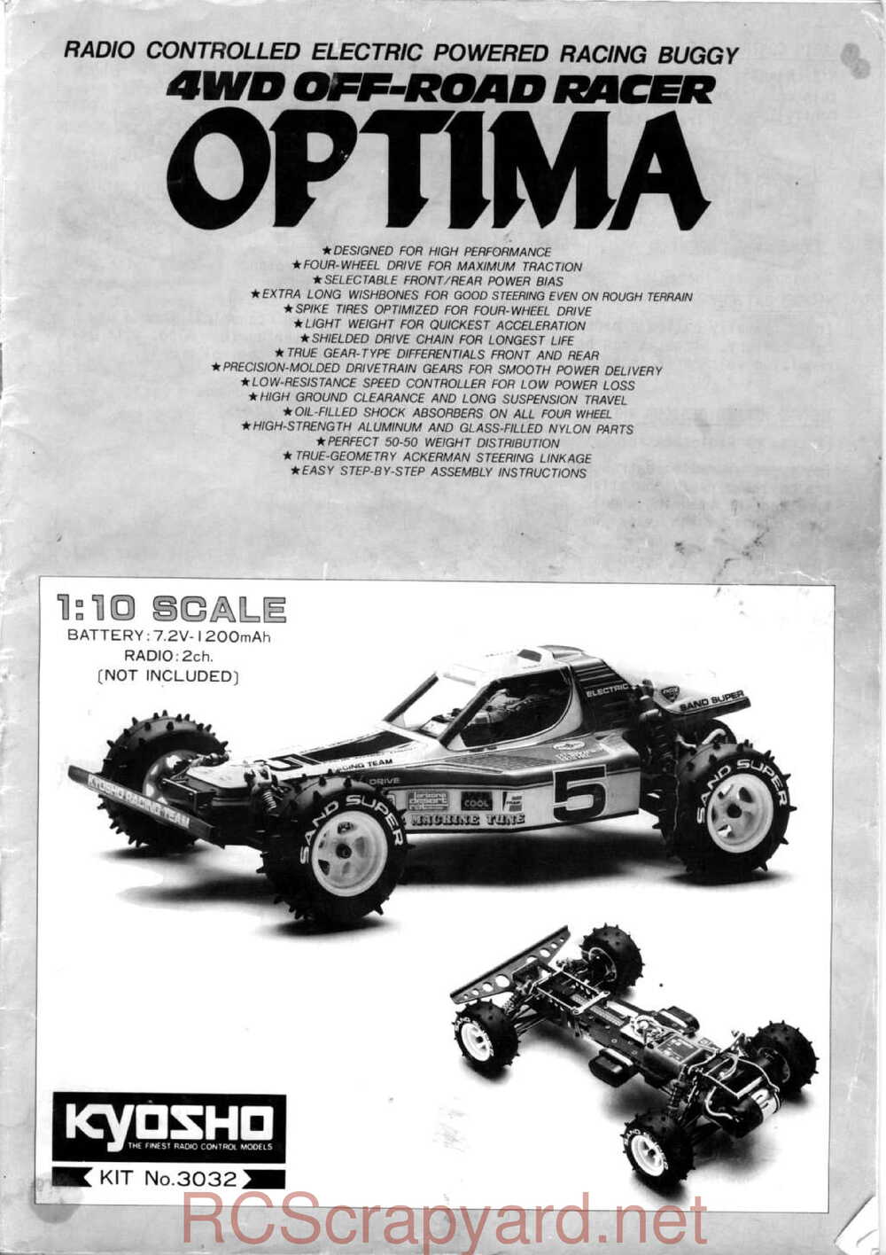 Kyosho - 3032 - Optima - Manual - Page 01