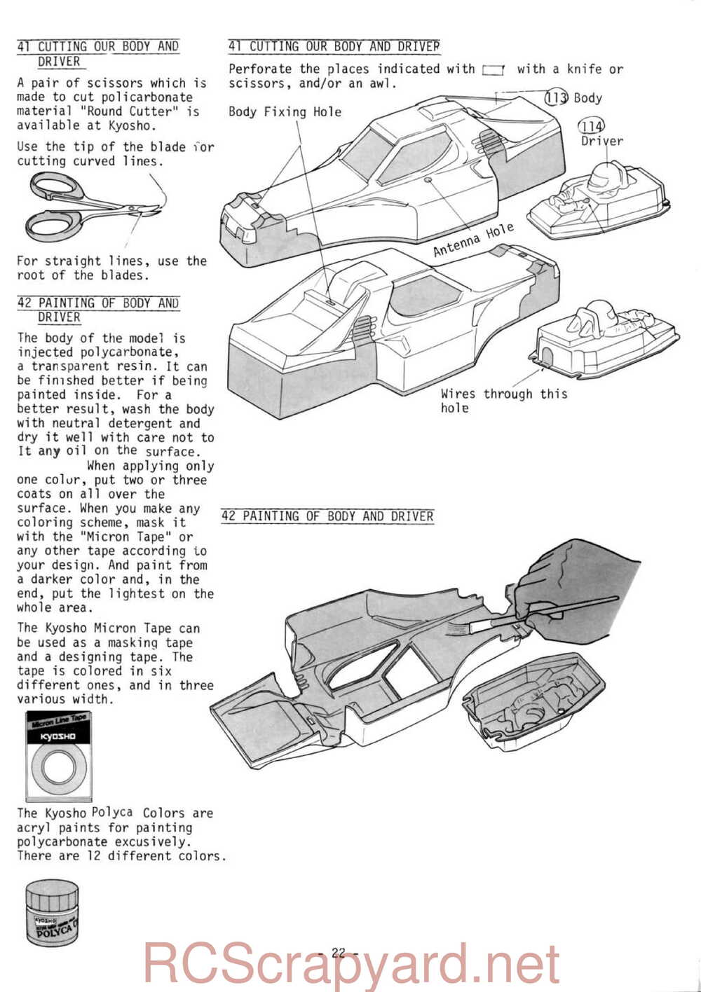 Kyosho - 3032 - Optima - Manual - Page 22