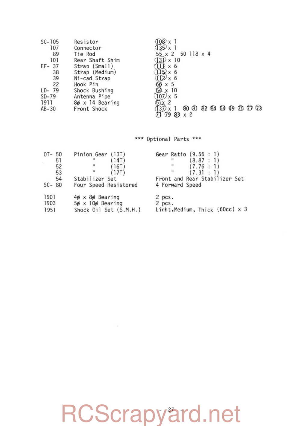 Kyosho - 3032 - Optima - Manual - Page 27