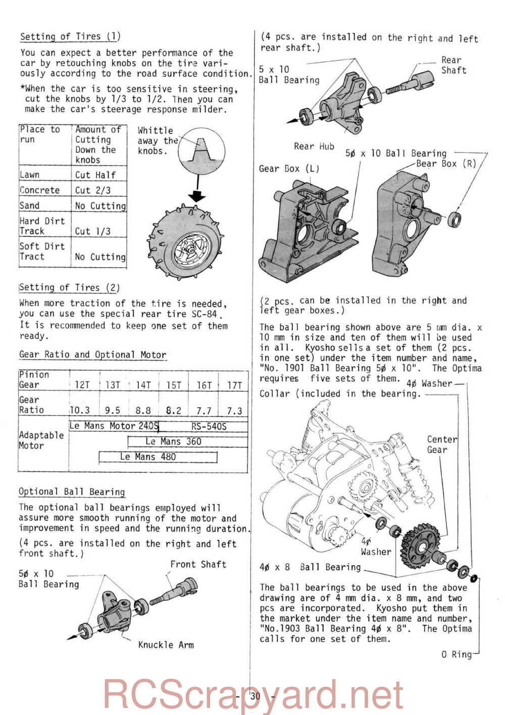 Kyosho - 3032 - Optima - Manual - Page 30