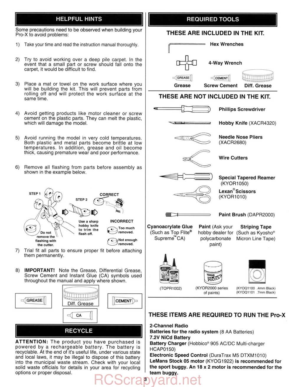 Kyosho - 30331 - 30333 - Pro-X - Manual - Page 04