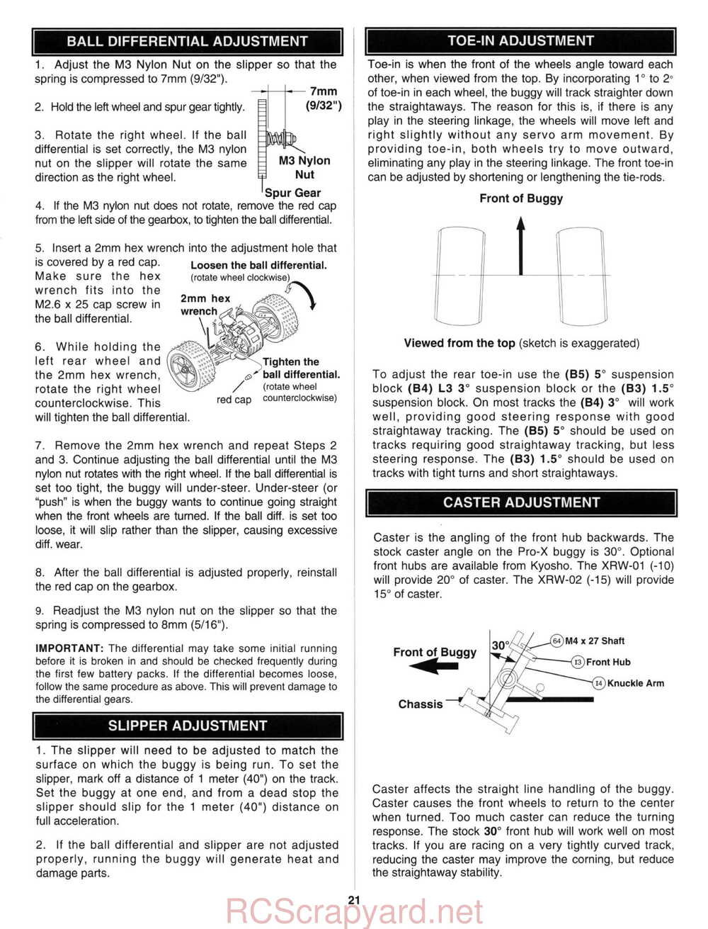 Kyosho - 30331 - 30333 - Pro-X - Manual - Page 26