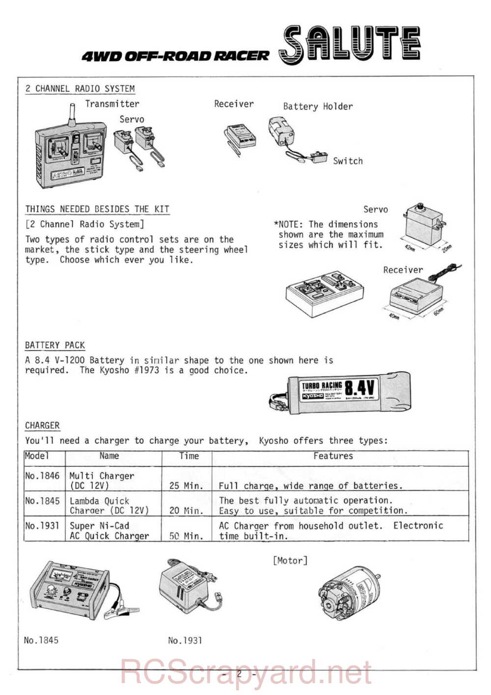 Kyosho - 3034 - Salute - V1 - Manual - Page 02