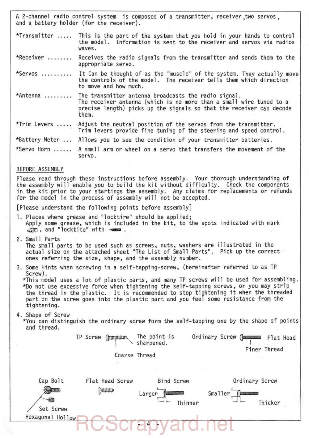 Kyosho - 3034 - Salute - V1 - Manual - Page 04