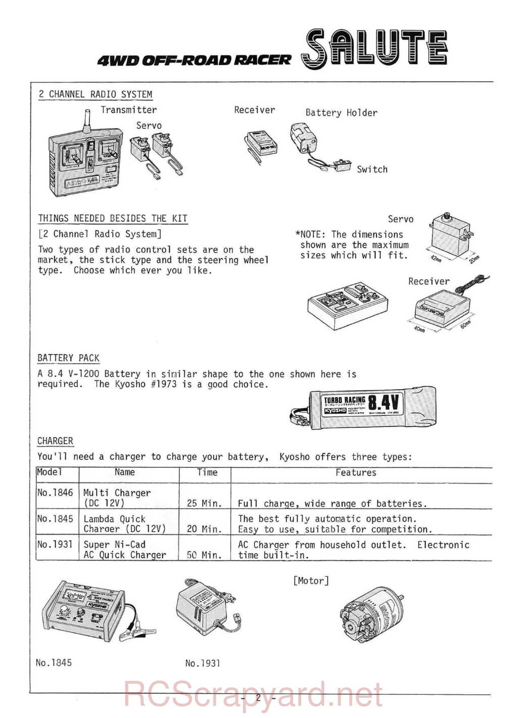 Kyosho - 3034 - Salute - V2 - Manual - Page 02