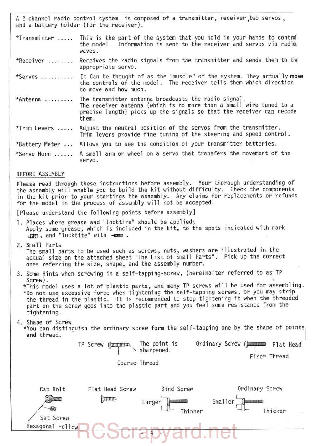 Kyosho - 3034 - Salute - V2 - Manual - Page 04