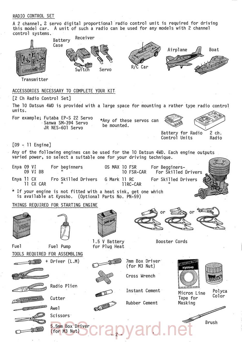 Kyosho - 3038 - Dirt-Road-10 - Datsun-4wd - Manual - Page 02