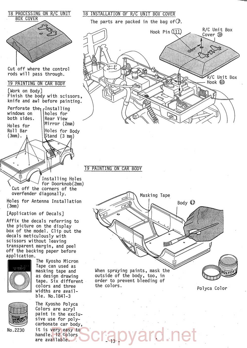 Kyosho - 3038 - Dirt-Road-10 - Datsun-4wd - Manual - Page 13