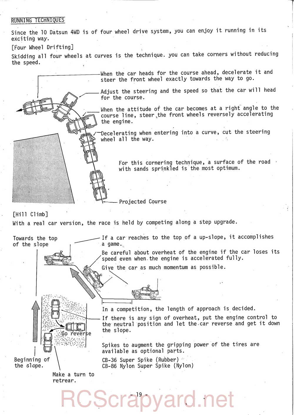 Kyosho - 3038 - Dirt-Road-10 - Datsun-4wd - Manual - Page 19