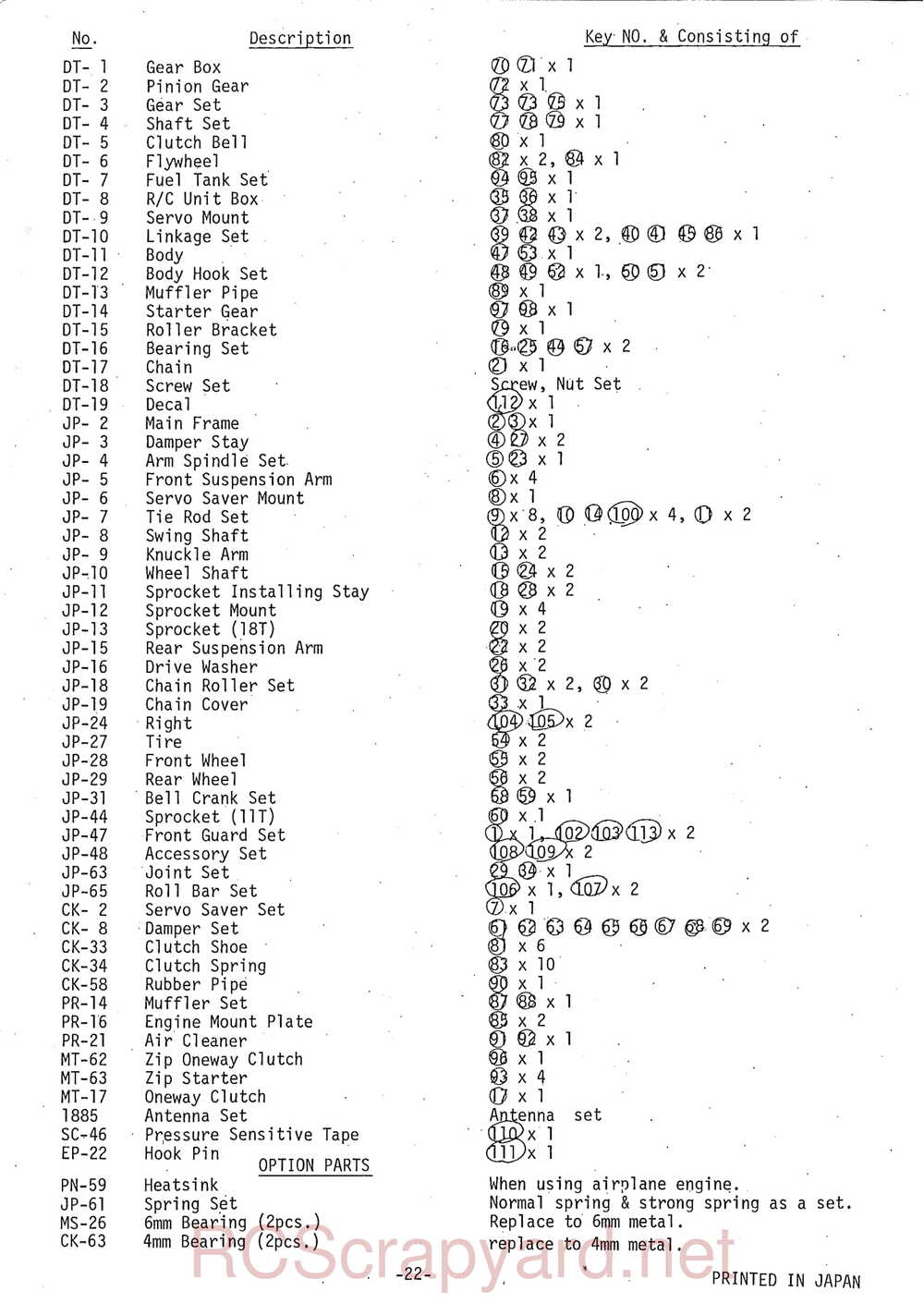 Kyosho - 3038 - Dirt-Road-10 - Datsun-4wd - Manual - Page 22