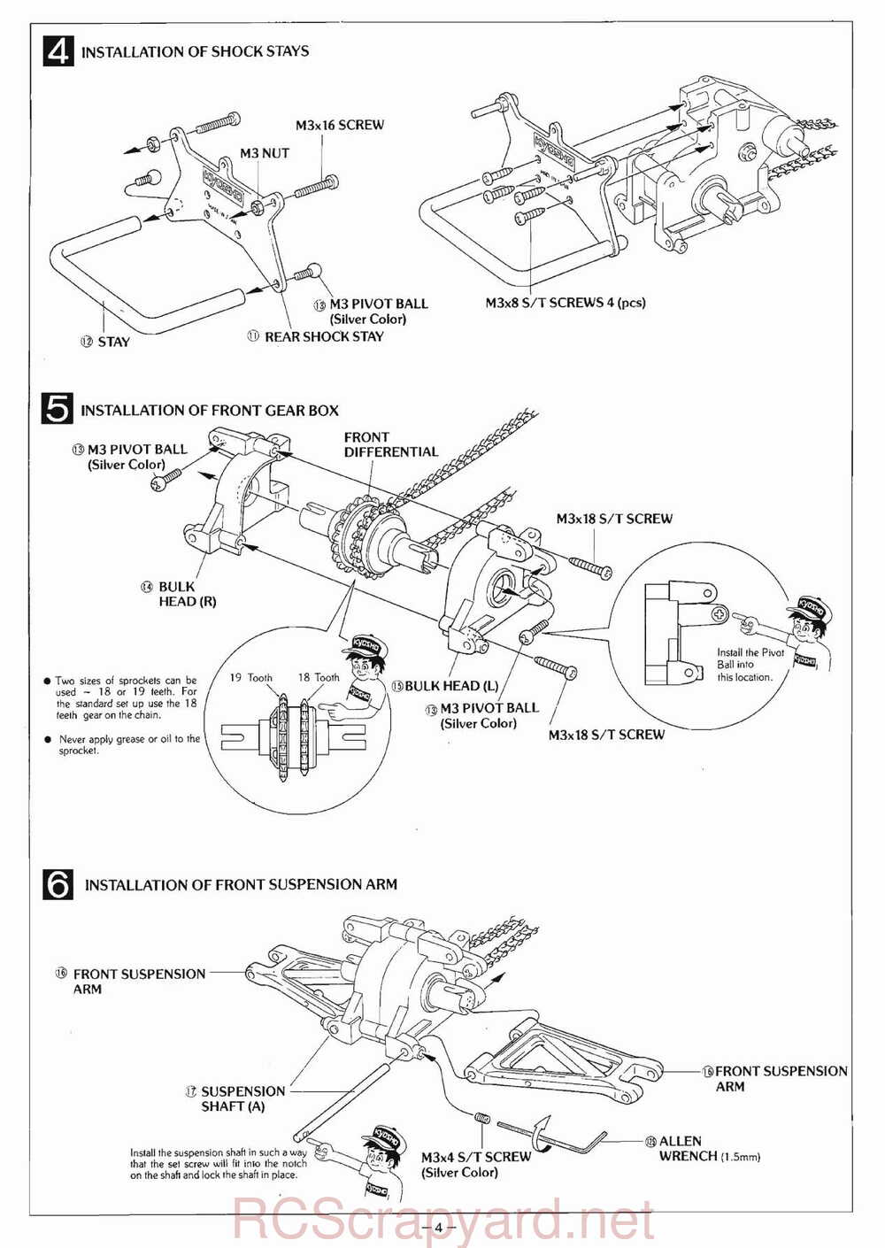 Kyosho - 3041 - Circuit-1000 - Stinger-4wd - Manual - Page 04