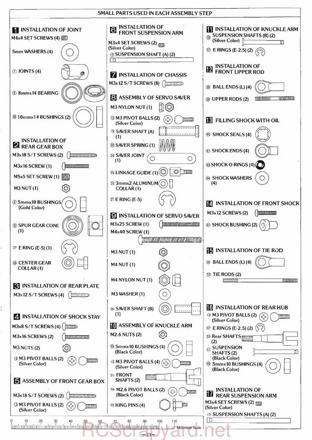 Kyosho - 3041 - Circuit-1000 - Stinger-4wd - Manual - Page 23