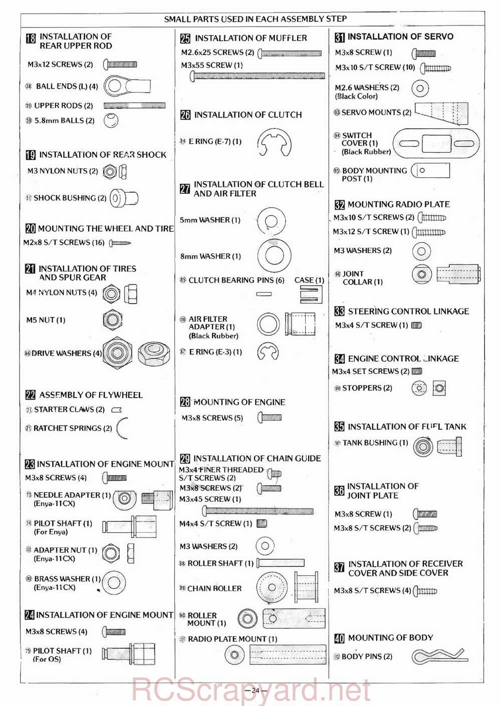 Kyosho - 3041 - Circuit-1000 - Stinger-4wd - Manual - Page 24