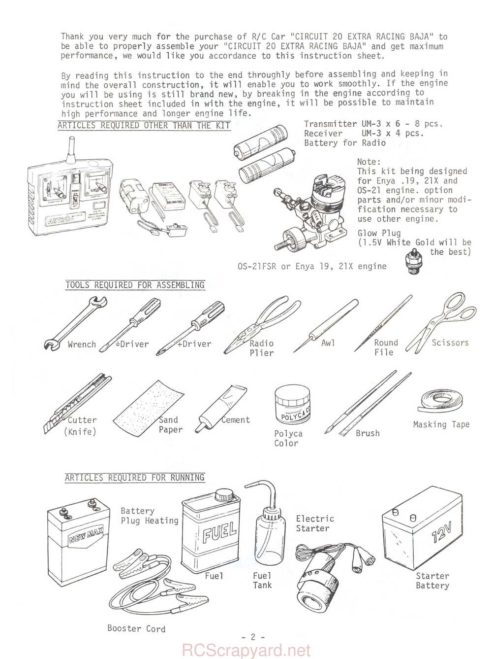 Kyosho - 3045 - Circuit-20-Extra - Racing-Baja - Manual - Page 02