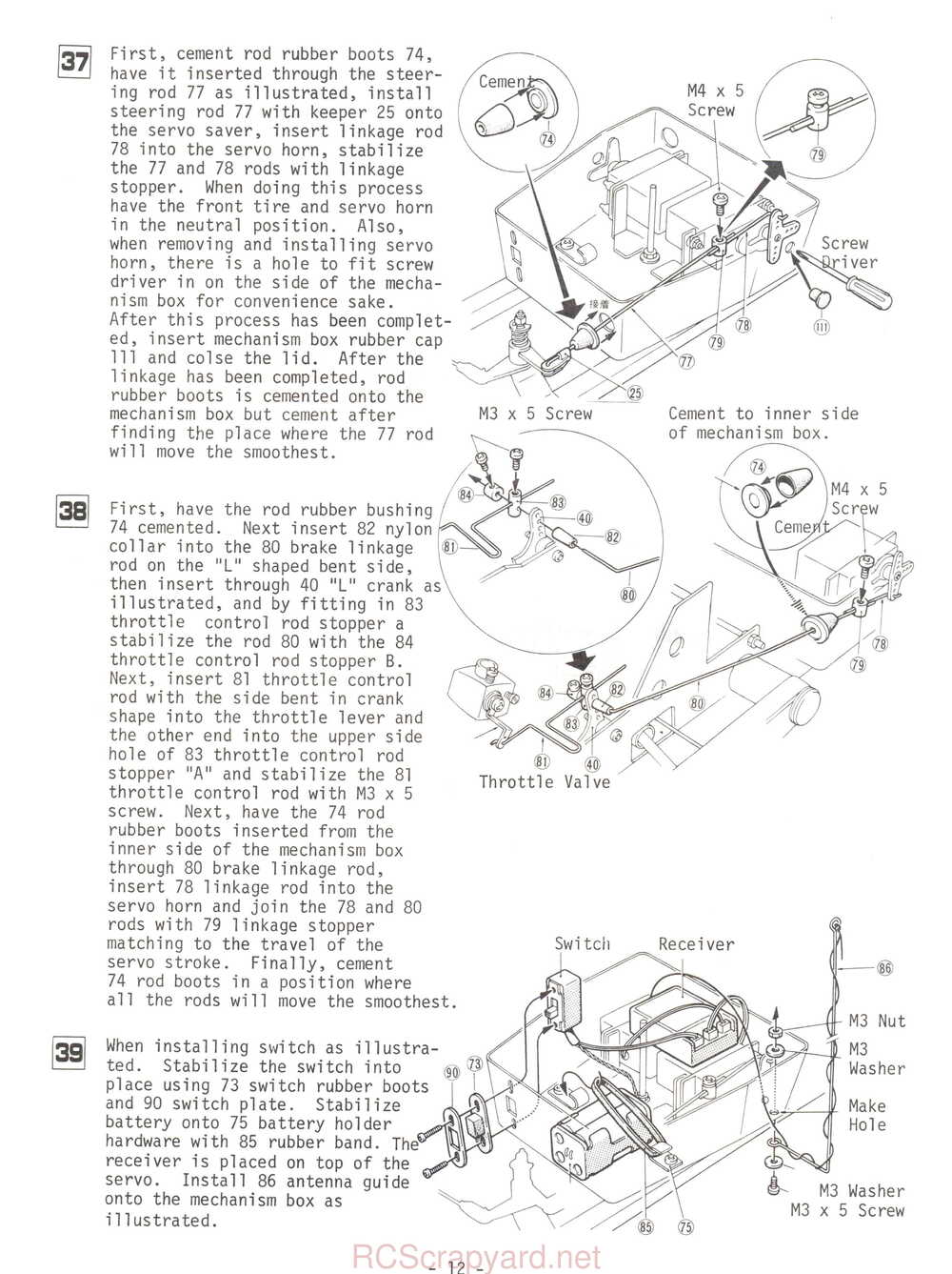 Kyosho - 3045 - Circuit-20-Extra - Racing-Baja - Manual - Page 12