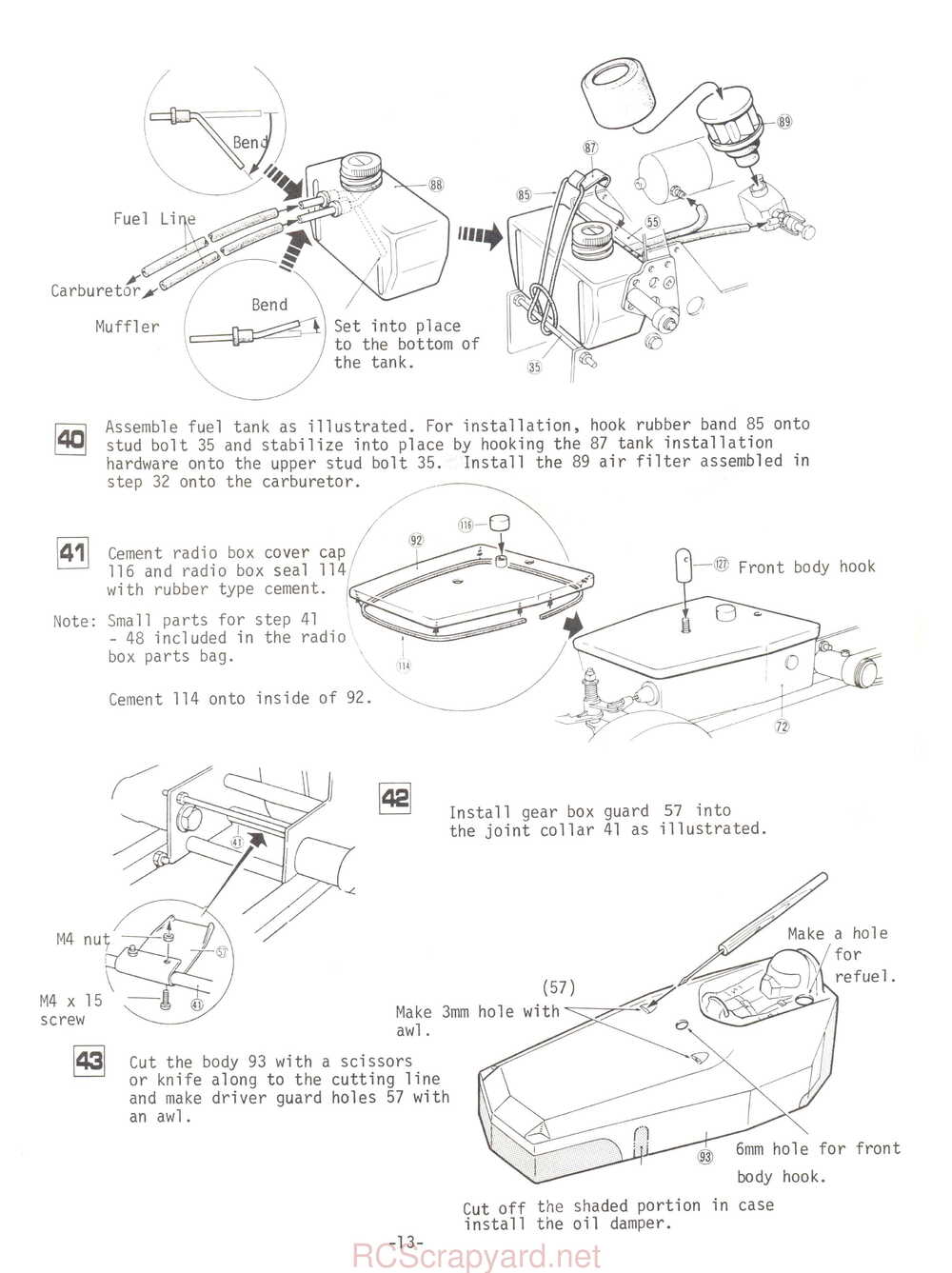 Kyosho - 3045 - Circuit-20-Extra - Racing-Baja - Manual - Page 13