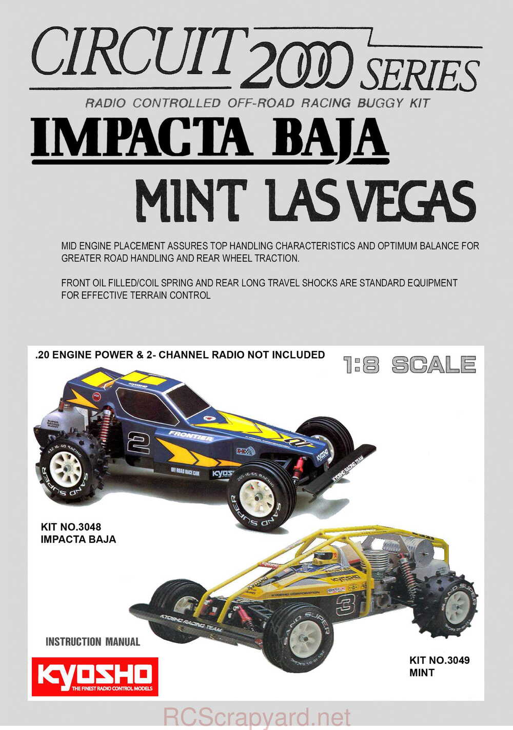 Kyosho - 3048-3049 - Impacta-Baja Mint-Las-Vegas - Circuit-2000 - Manual - Page 01