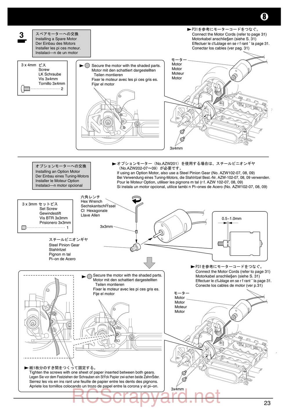 Kyosho - 30551 - a12 Sport - Manual - Page 23