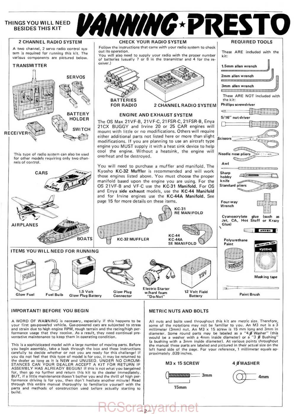Kyosho - 3058-3059 - Vanning - Presto - Integra-4WD - V2 - Manual - Page 02