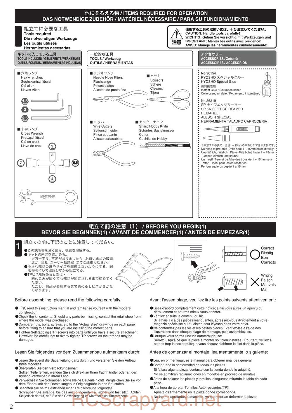Kyosho - 30613 - Scorpion 2014 - Manual - Page 02
