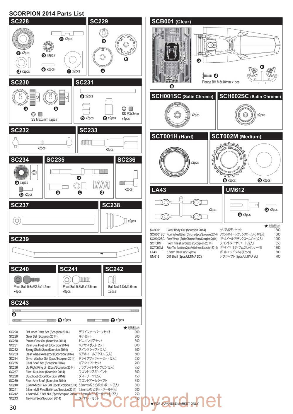 Kyosho - 30613 - Scorpion 2014 - Manual - Page 30