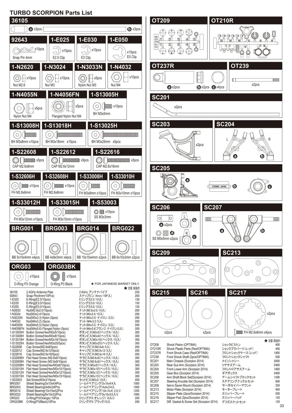 Kyosho - Turbo Scorpion 2017 - 30616 - RC Model Parts