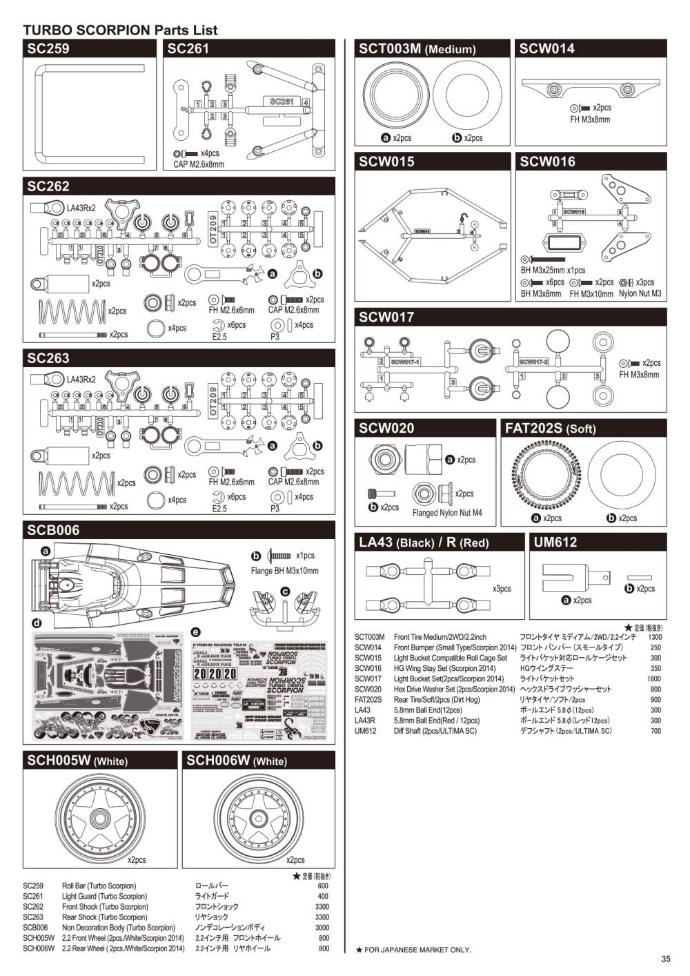 Kyosho - Turbo Scorpion 2017 - 30616 - RC Model Parts