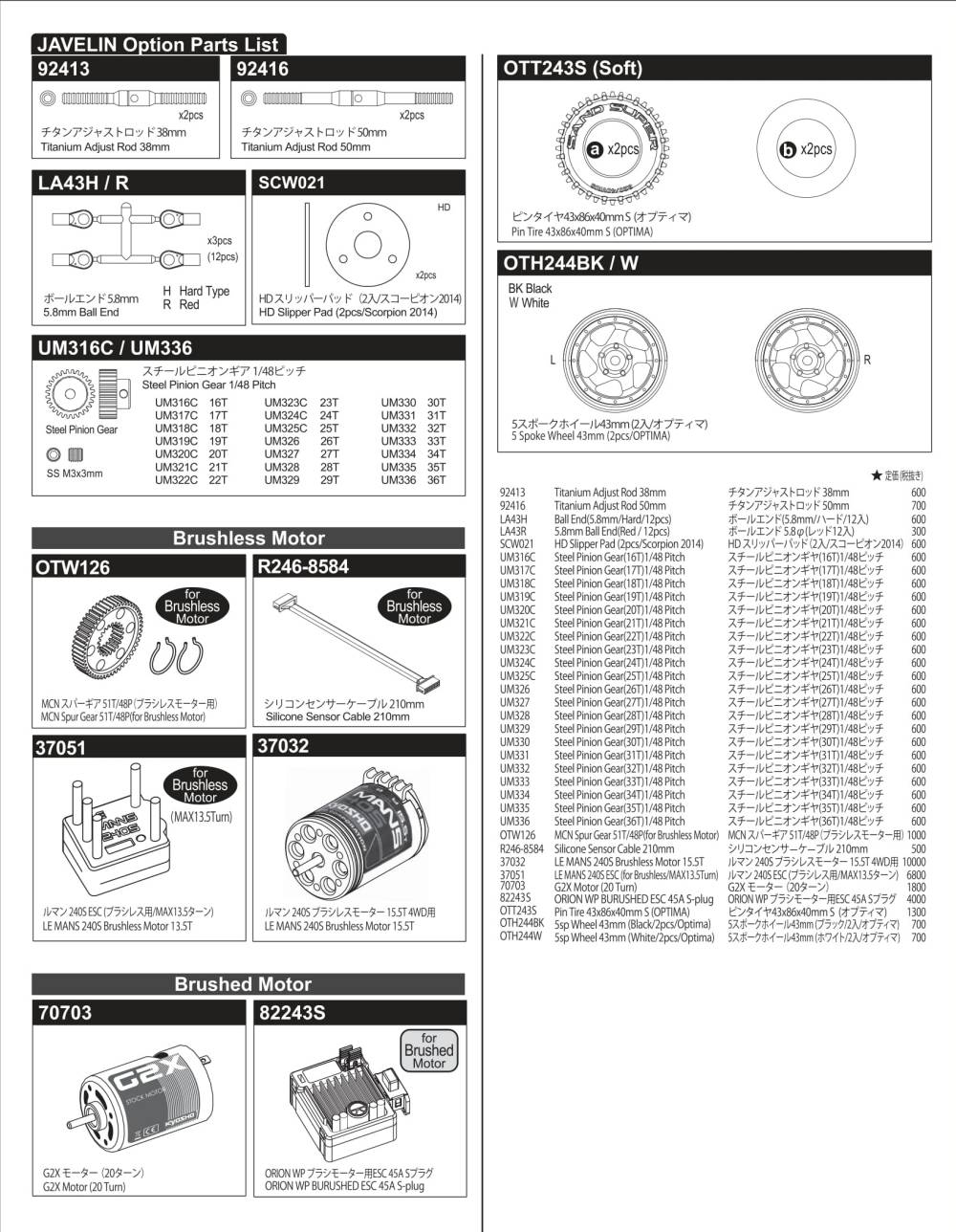 Kyosho - Javelin 2017 - 30618 - RC Model Parts