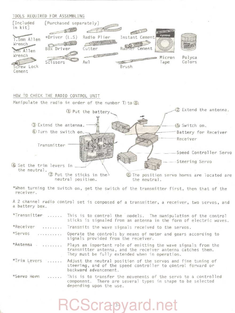 Kyosho - 3065 - Tomahawk - Manual - Page 03