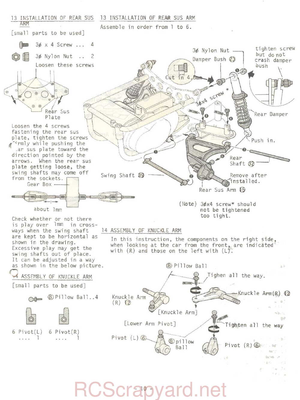 Kyosho - 3065 - Tomahawk - Manual - Page 10