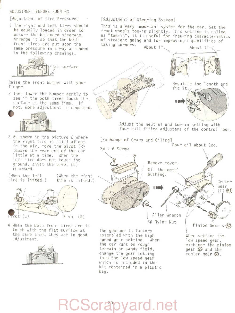 Kyosho - 3065 - Tomahawk - Manual - Page 20