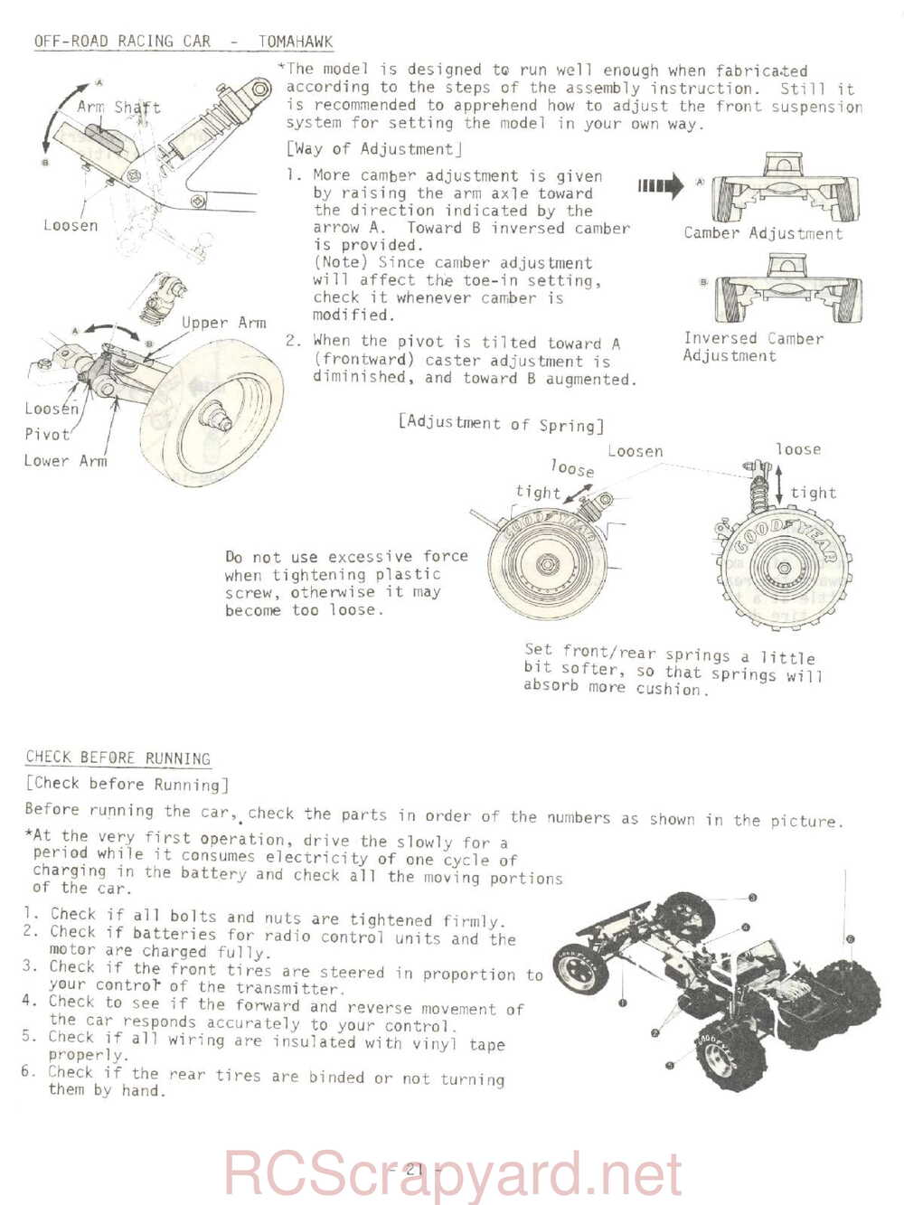 Kyosho - 3065 - Tomahawk - Manual - Page 21