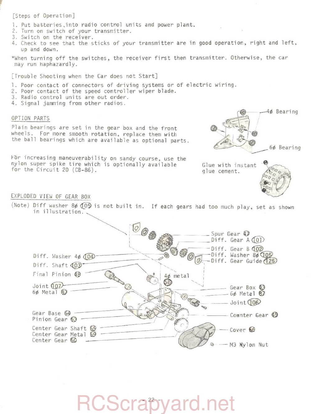 Kyosho - 3065 - Tomahawk - Manual - Page 22