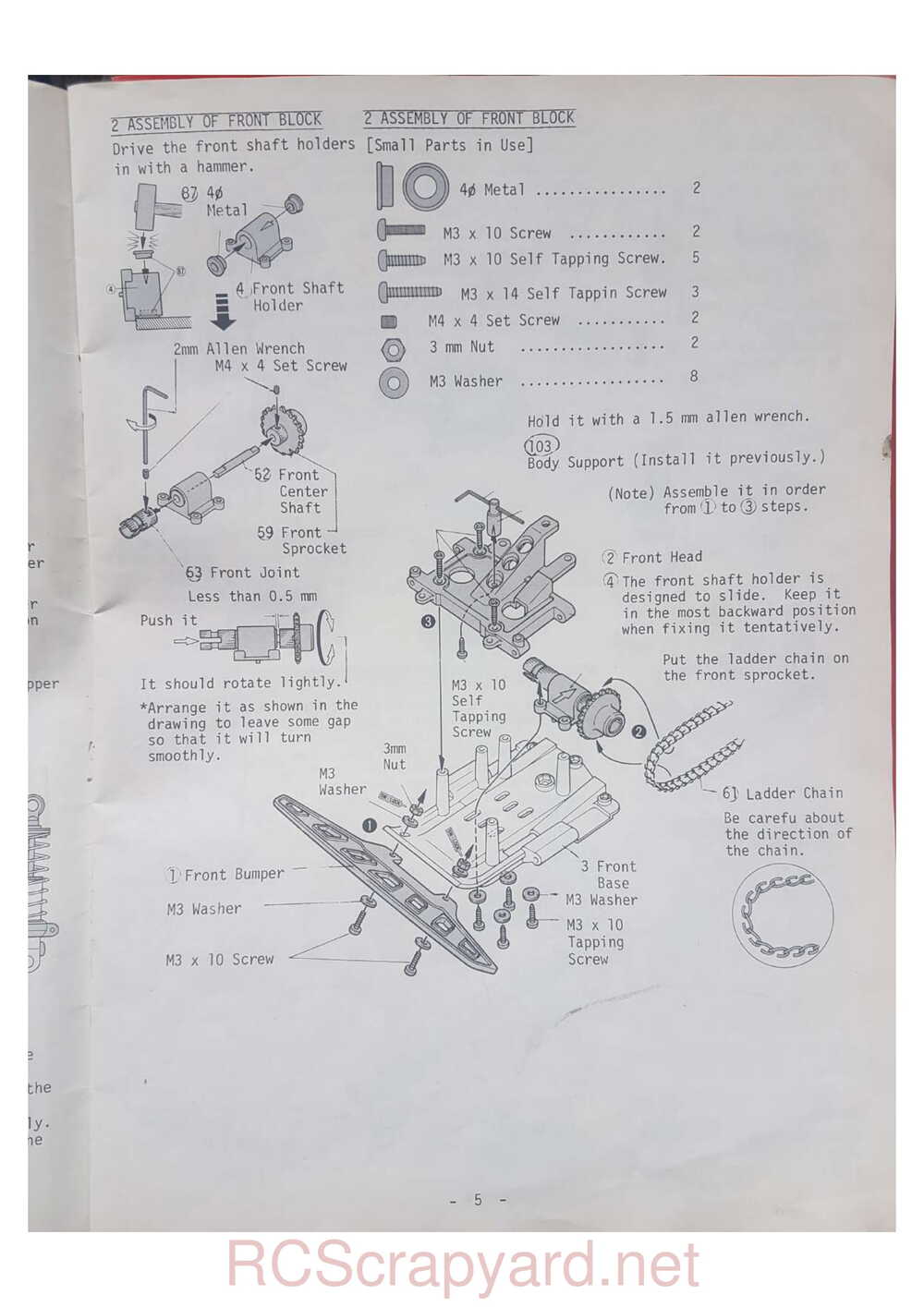 Kyosho - 3067 - Progress 4WDS - Manual - Page 05