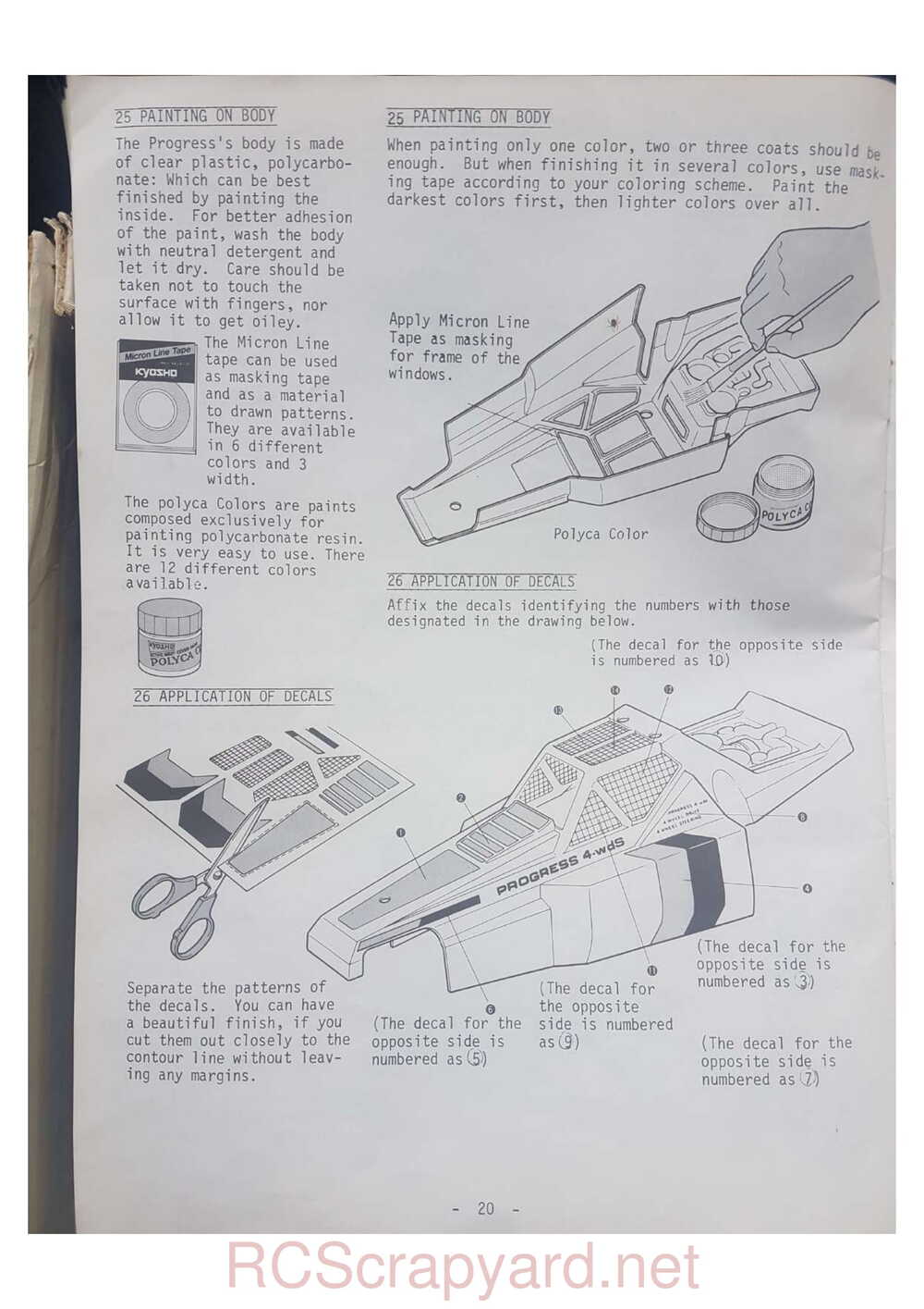 Kyosho - 3067 - Progress 4WDS - Manual - Page 20