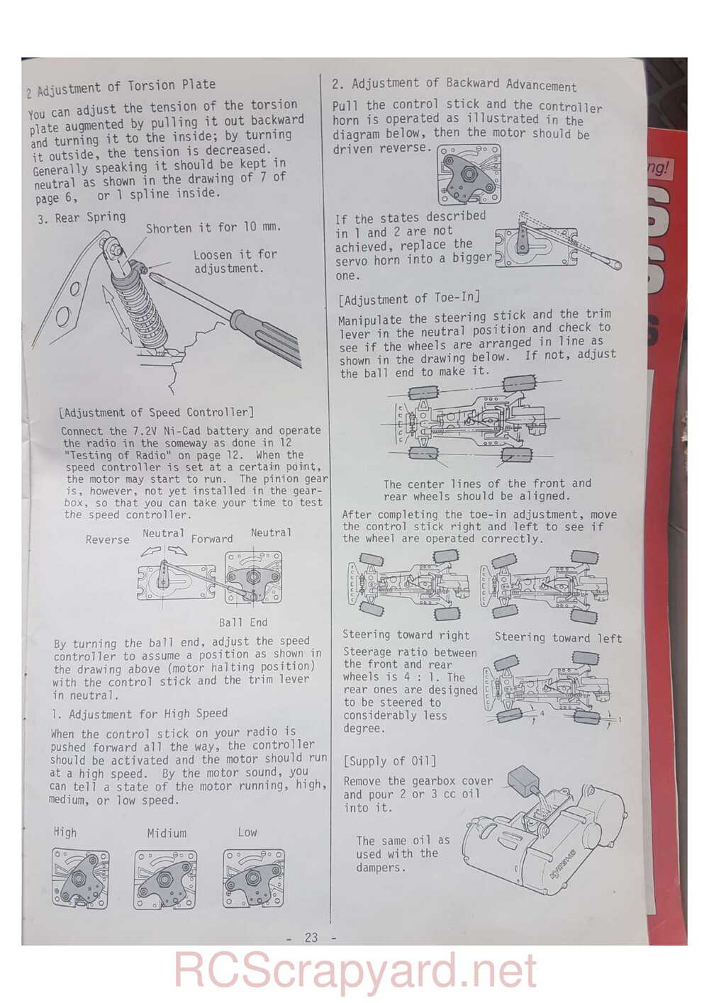 Kyosho - 3067 - Progress 4WDS - Manual - Page 23