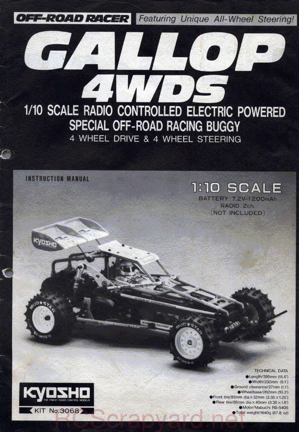 Kyosho - 3068 - Gallop-4WDS - Manual - Page 01