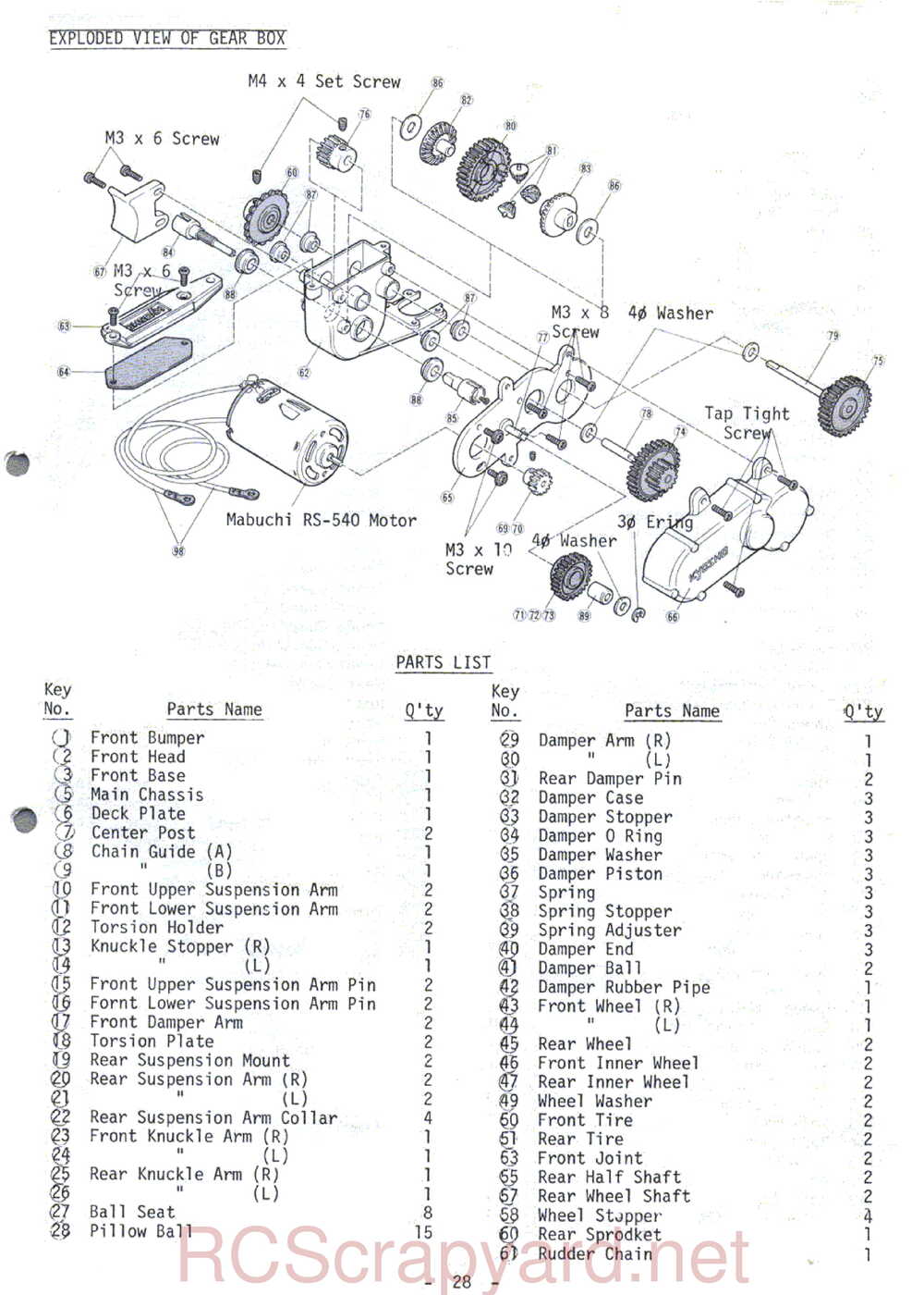 Kyosho - 3068 - Gallop-4WDS - Manual - Page 28