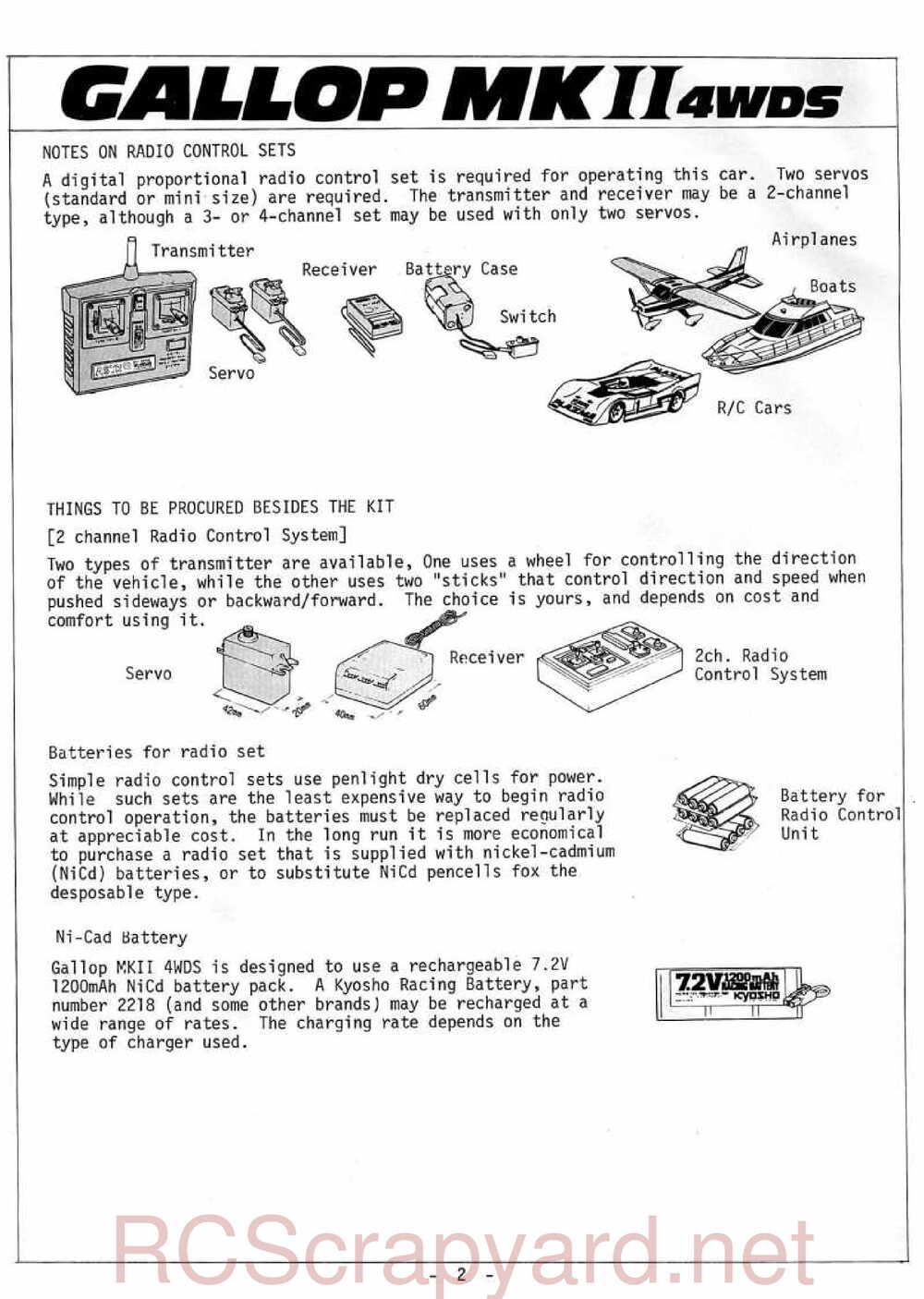 Kyosho - 3069 - Gallop MkII - Manual - Page 02